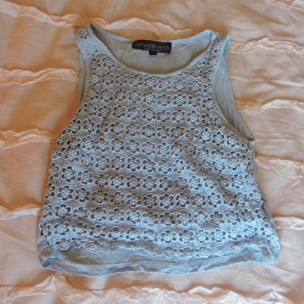 Blue crop top